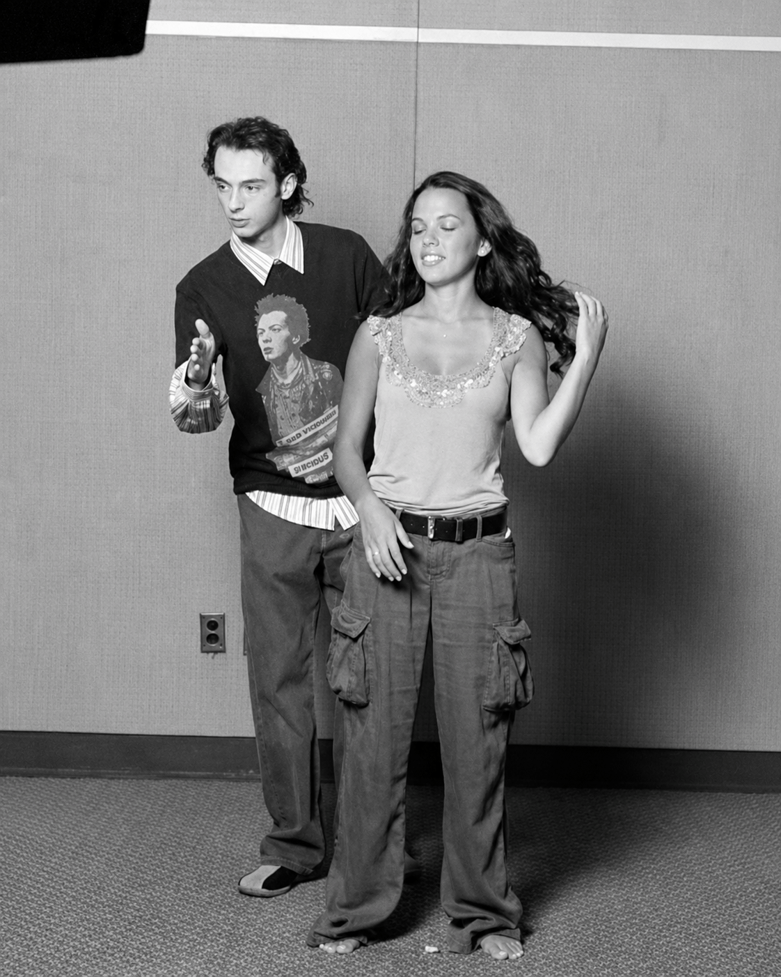Patrick Diogenia directing a model during a City of Philadelphia magazine photo shoot